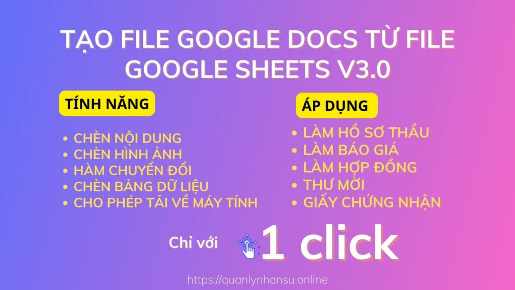 Đưa dữ liệu từ Google Sheets vào Google Docs V3.0 – Quản lý nhân sự ...