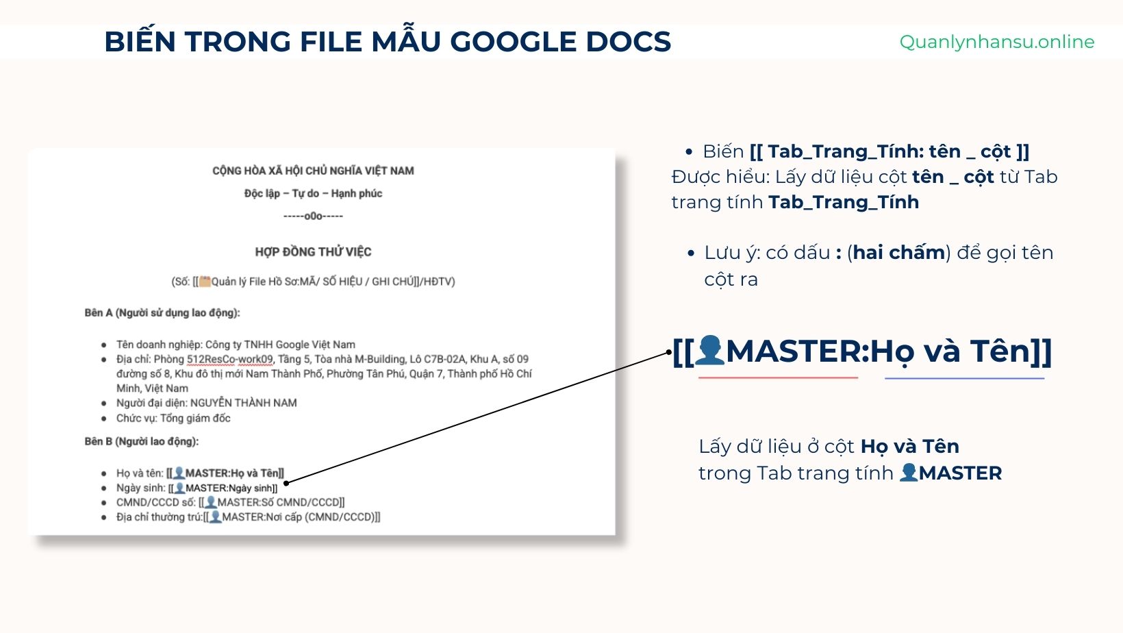 Hệ thống Quản lý Hồ Sơ Nhân sự Trên Google Sheets