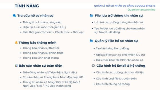 Hệ thống Quản lý Hồ Sơ Nhân sự Trên Google Sheets