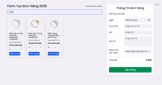 Web - Tạo Đơn Hàng Tự Động trên Google Sheet & Google Apps Script