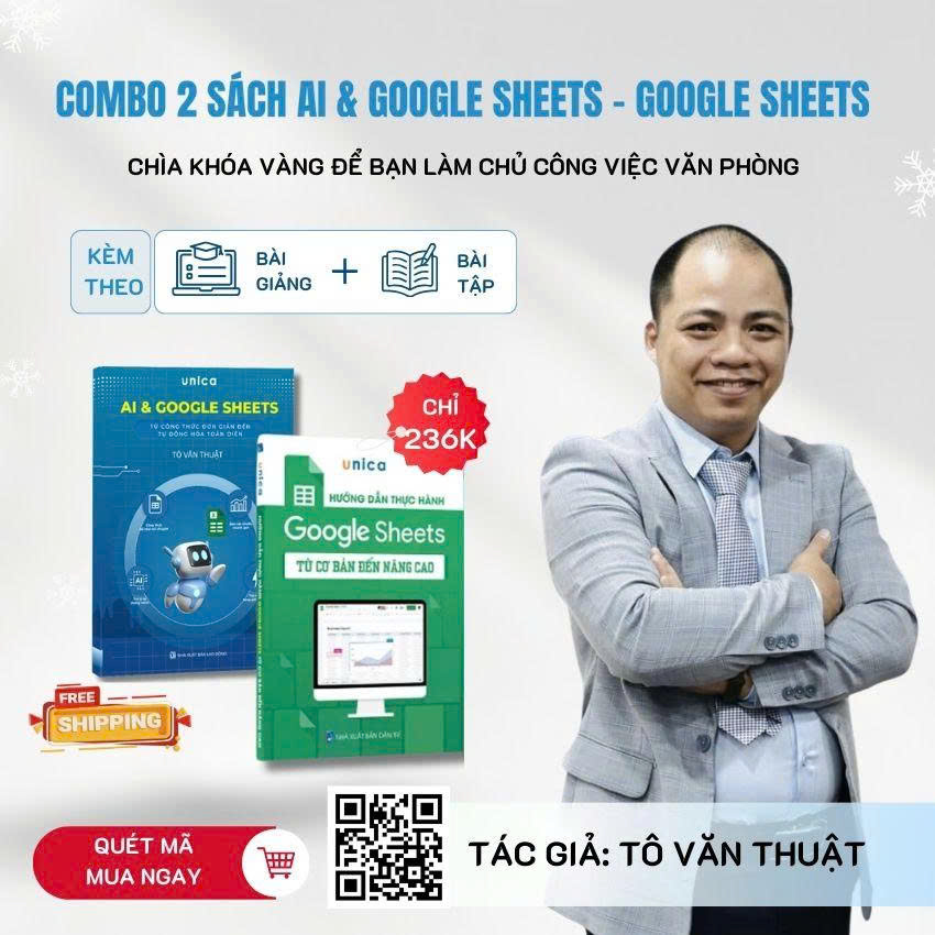 Combo 2 cuốn sách AI - Google Sheets - Gsheet Tô Thuật