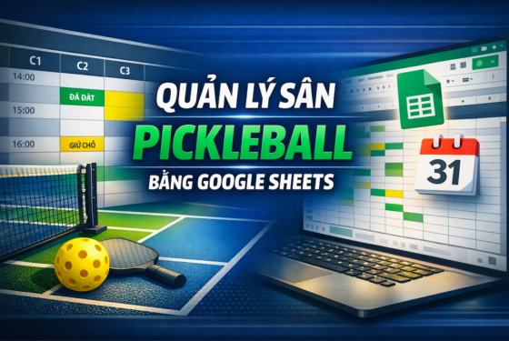 Quản lý đặt lịch sân Pickleball bằng Google Sheets