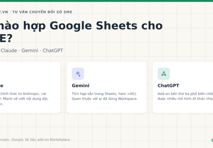 Claude, Gemini hay ChatGPT: AI nào hợp Google Sheets cho SME?